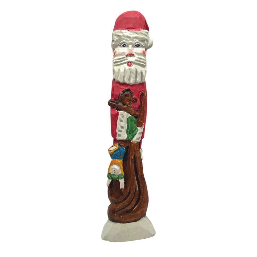 Vintage‎ Terrys Toni 1996 Hand Painted Tall Slim Santa Claus Folk Art Figurine